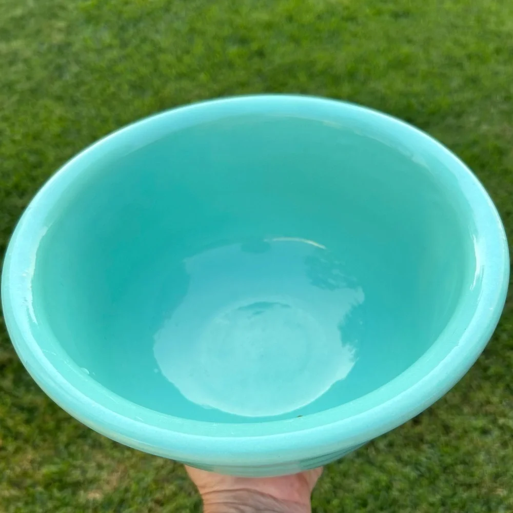 Vintage Bauer Ringware Bowl 2.5 Qt Teal Jade | 40s Vintage Retro Kitchen Mixing